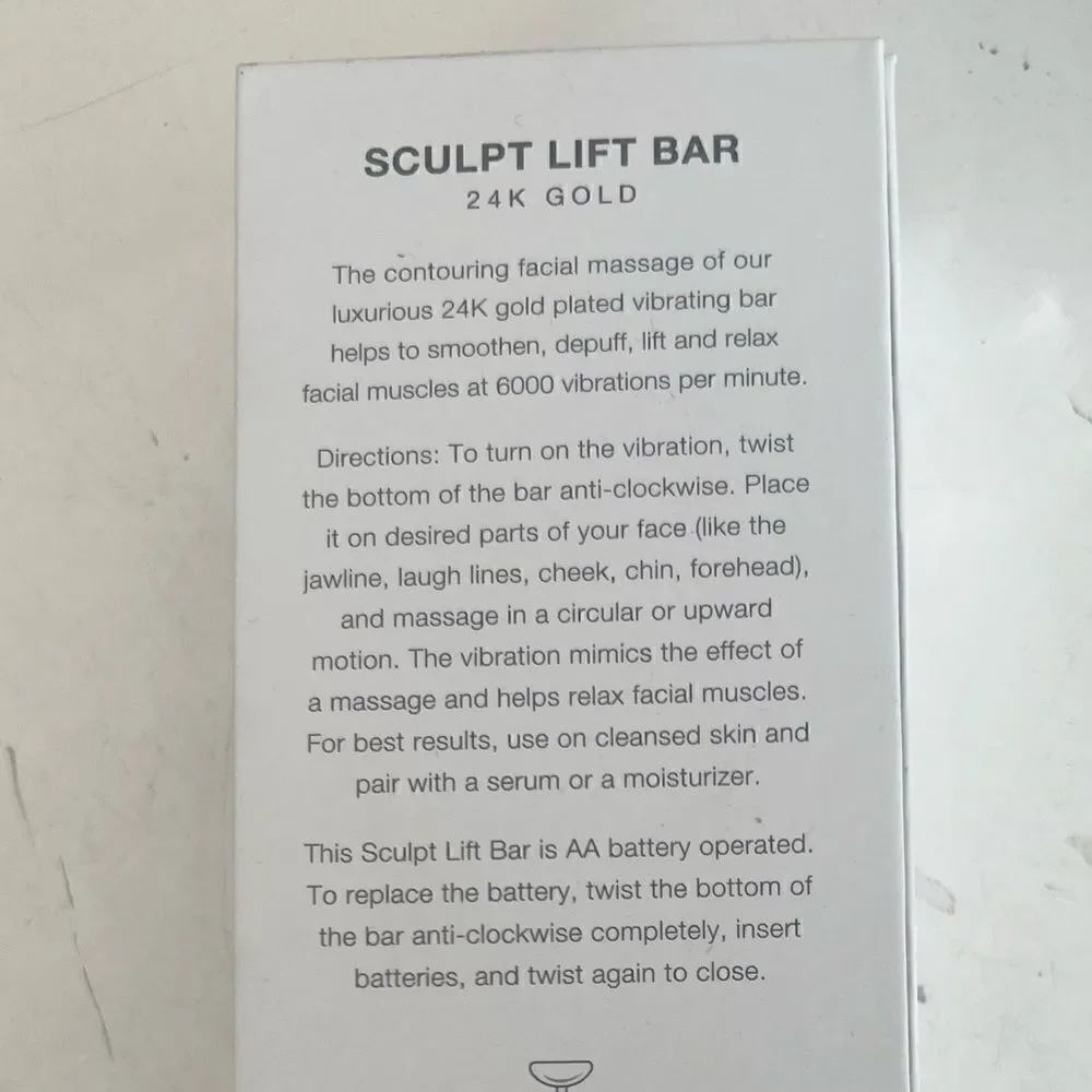24k gold sculpt lift bar new in box - never opened SKIN INC